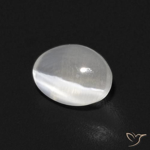 9,17 ctw natürlicher Warmweiß Sillimanit-Katzenauge, Oval, Transparent