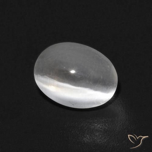 0.84ct Natürlicher Weiß Sillimanit-Katzenauge, Oval, Transparent