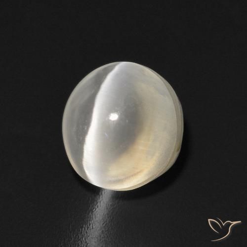 9,17 ctw natürlicher Warmweiß Sillimanit-Katzenauge, Oval, Transparent