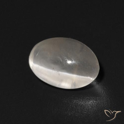 9,17 ctw natürlicher Warmweiß Sillimanit-Katzenauge, Oval, Transparent