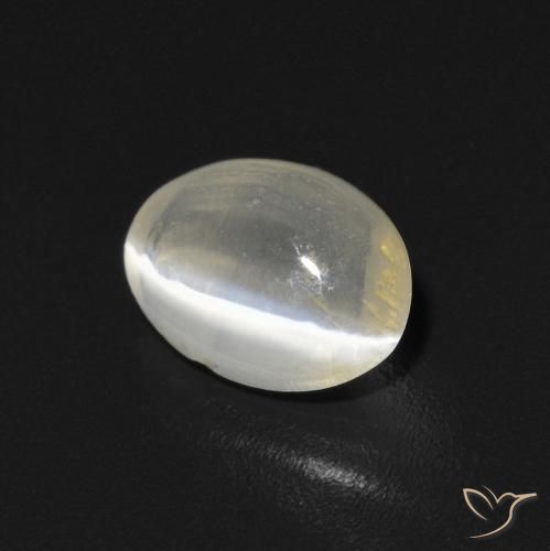 9,17 ctw natürlicher Warmweiß Sillimanit-Katzenauge, Oval, Transparent