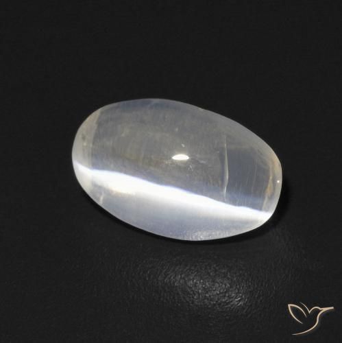 9,17 ctw natürlicher Warmweiß Sillimanit-Katzenauge, Oval, Transparent
