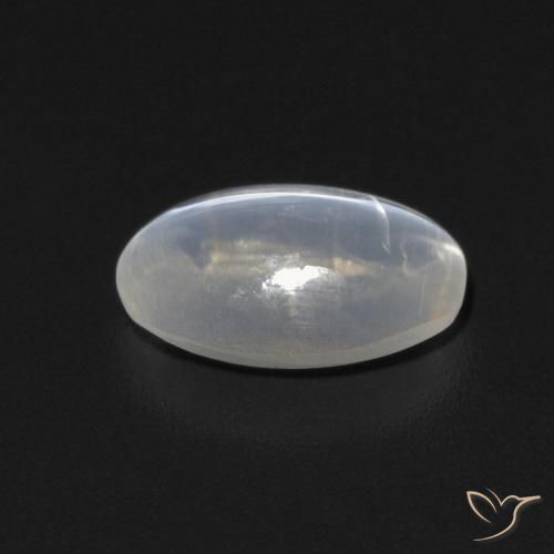 9,17 ctw natürlicher Warmweiß Sillimanit-Katzenauge, Oval, Transparent