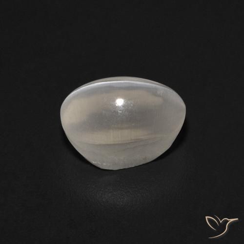 9,17 ctw natürlicher Sehr helles Grau Sillimanit-Katzenauge, Oval, Transparent