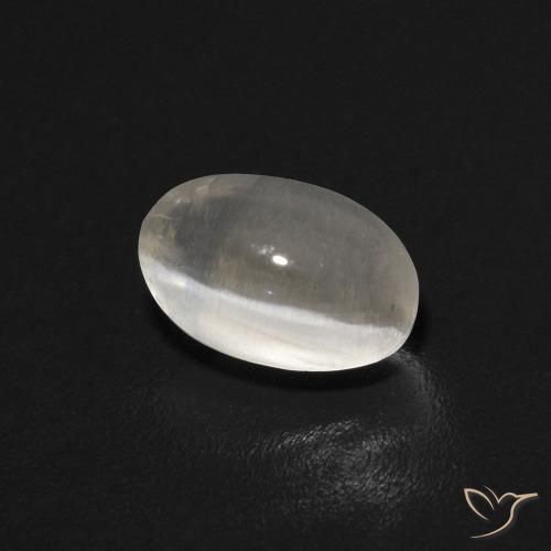 9,17 ctw natürlicher Sehr helles Grau Sillimanit-Katzenauge, Oval, Transparent