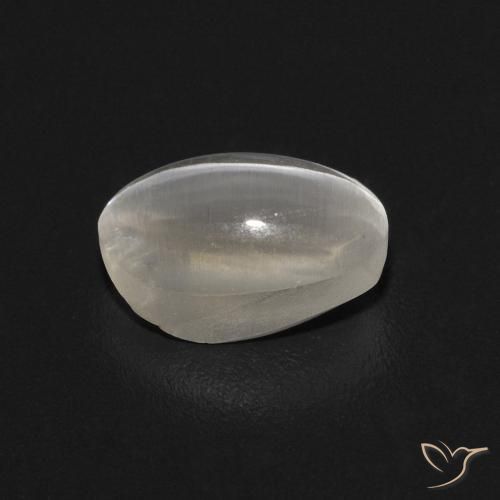 9,17 ctw natürlicher Sehr helles Grau Sillimanit-Katzenauge, Oval, Transparent