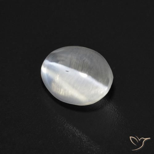 9,17 ctw natürlicher Sehr helles Grau Sillimanit-Katzenauge, Oval, Transparent