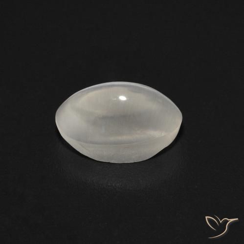 9,17 ctw natürlicher Sehr helles Grau Sillimanit-Katzenauge, Oval, Transparent