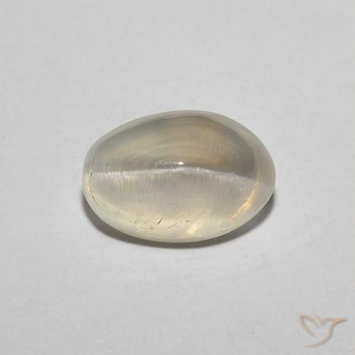 1.51ct Natürlicher hellgelb Sillimanit-Katzenauge, Oval, Lichtdurchlässig
