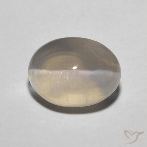 1.72ct Natürlicher hellgelb Sillimanit-Katzenauge, Oval, Lichtdurchlässig