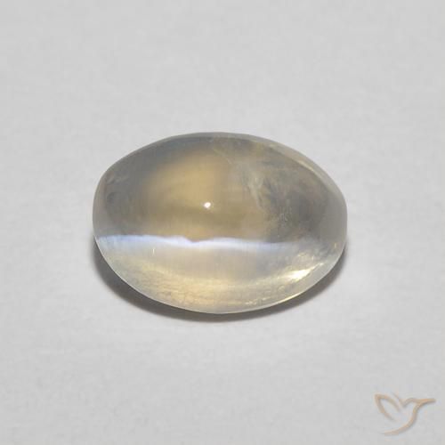 0.85ct Natürlicher Sehr helles Braun Sillimanit-Katzenauge, Oval, Lichtdurchlässig