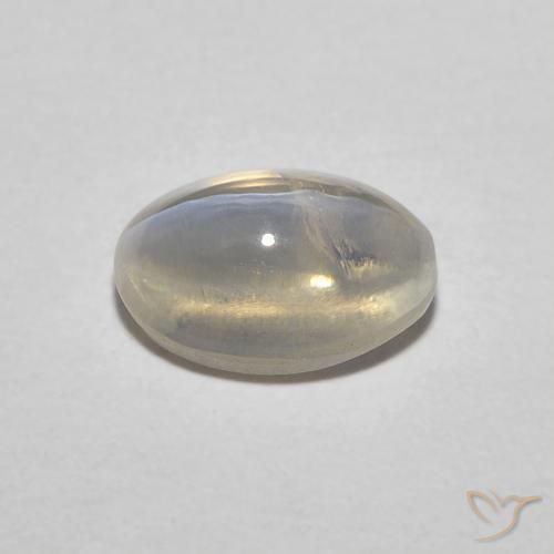 9,17 ctw natürlicher Sehr helles Braun Sillimanit-Katzenauge, Oval, Lichtdurchlässig