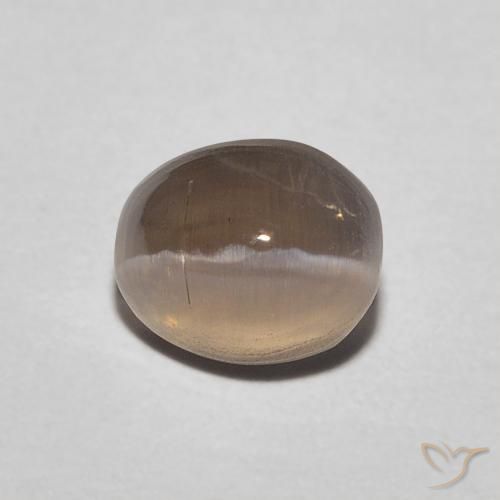 0.89ct Natürlicher Mittel braun Sillimanit-Katzenauge, Oval, Lichtdurchlässig
