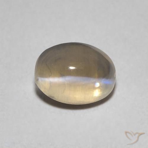 0.95ct Natürlicher Hellgelbbraun Sillimanit-Katzenauge, Oval, Transparent