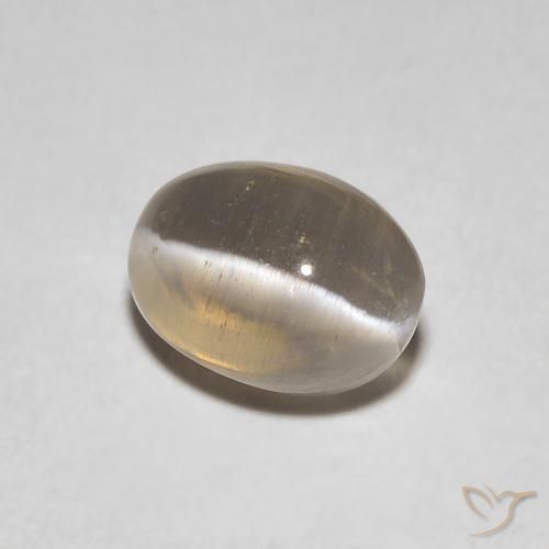 9,17 ctw natürlicher Sehr helles Braun Sillimanit-Katzenauge, Oval, Transparent