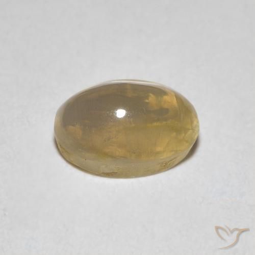 9,17 ctw natürlicher Sehr helles Braun Sillimanit-Katzenauge, Oval, Transparent