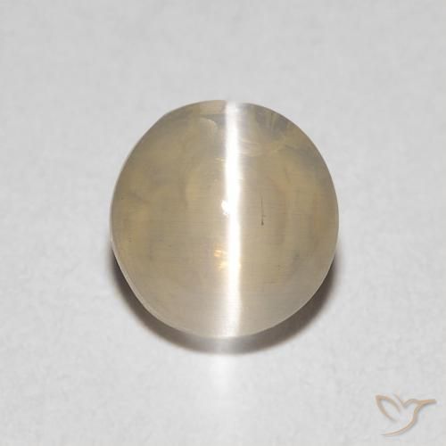 1.04ct Natürlicher Sehr helles Braun Sillimanit-Katzenauge, Oval, Transparent