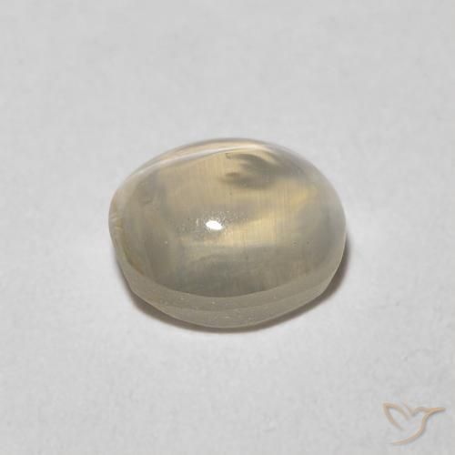 9,17 ctw natürlicher Warmweiß Sillimanit-Katzenauge, Oval, Transparent
