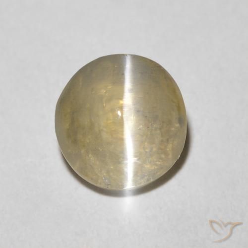 1.45ct Natürlicher Helles Tortilla-Braun Sillimanit-Katzenauge, Oval, Transparent