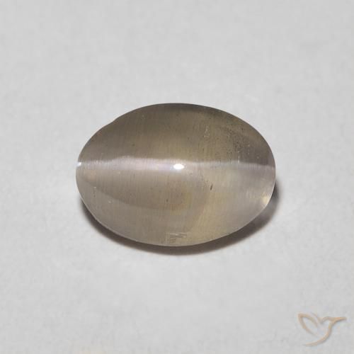 0.92ct Natürlicher Helles Tortilla-Braun Sillimanit-Katzenauge, Oval, Transparent