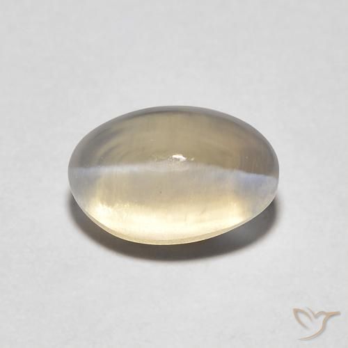 1.44ct Natürlicher Hellgelbbraun Sillimanit-Katzenauge, Oval, Transparent