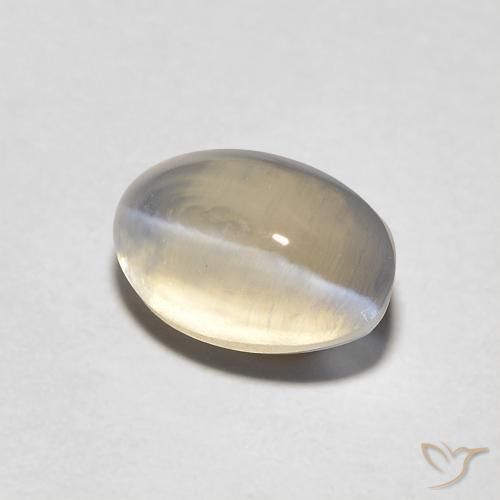 9,17 ctw natürlicher Hellgelbbraun Sillimanit-Katzenauge, Oval, Transparent
