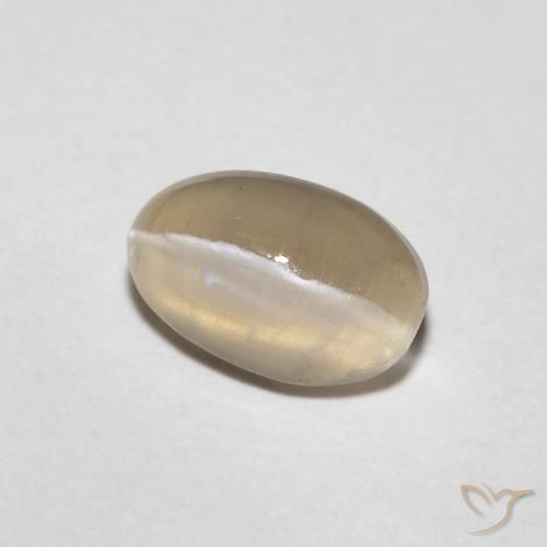 9,17 ctw natürlicher Sehr helles Braun Sillimanit-Katzenauge, Oval, Transparent