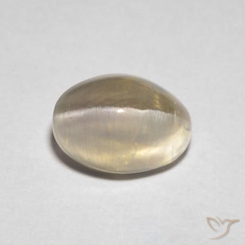 1.30ct Natürlicher Hellgelbbraun Sillimanit-Katzenauge, Oval, Transparent