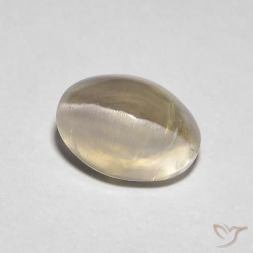 9,17 ctw natürlicher Hellgelbbraun Sillimanit-Katzenauge, Oval, Transparent