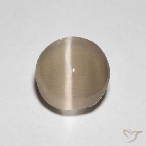 1.39ct Natürlicher Warmes Hellbraun Sillimanit-Katzenauge, Oval, Transparent