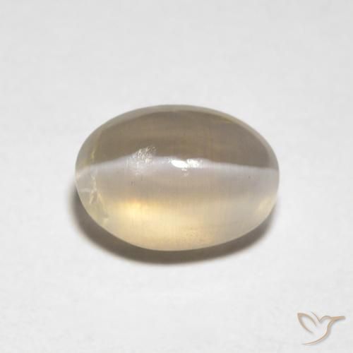0.98ct Natürlicher Helles Tortilla-Braun Sillimanit-Katzenauge, Oval, Transparent