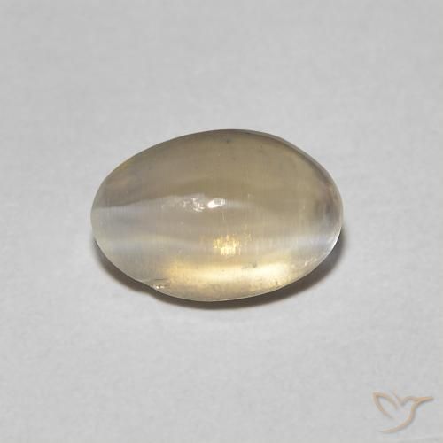 1.08ct Natürlicher Helles Tortilla-Braun Sillimanit-Katzenauge, Oval, Transparent