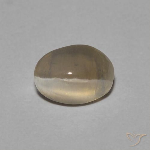 0.81ct Natürlicher Hellgelbbraun Sillimanit-Katzenauge, Oval, Transparent