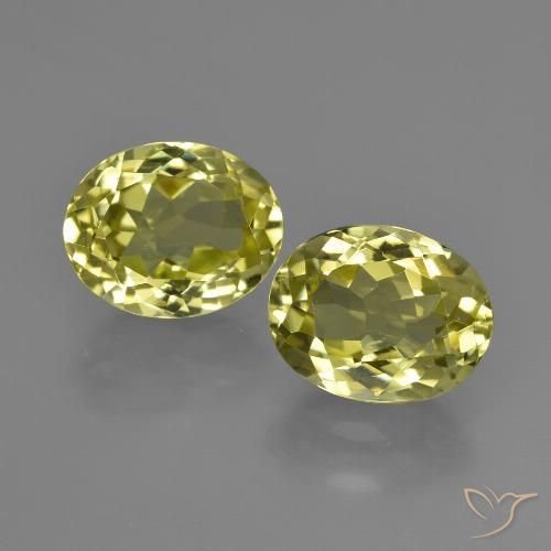 4.08ctw Natürlicher grün-gelb Sillimanit, Oval, VVS-VS