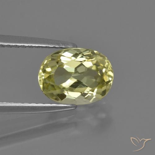 2.01ct Natürlicher grünlich-gelb Sillimanit, Oval, VVS-VS