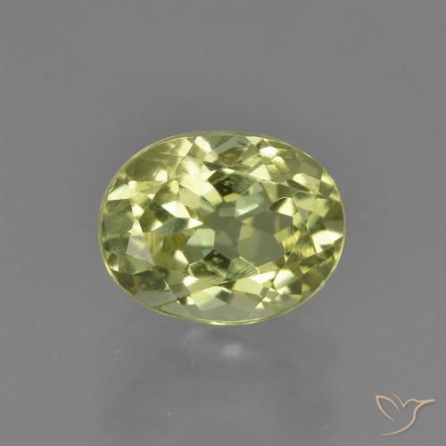 2.09ct Natürlicher gelb-grün Sillimanit, Oval, VVS-VS