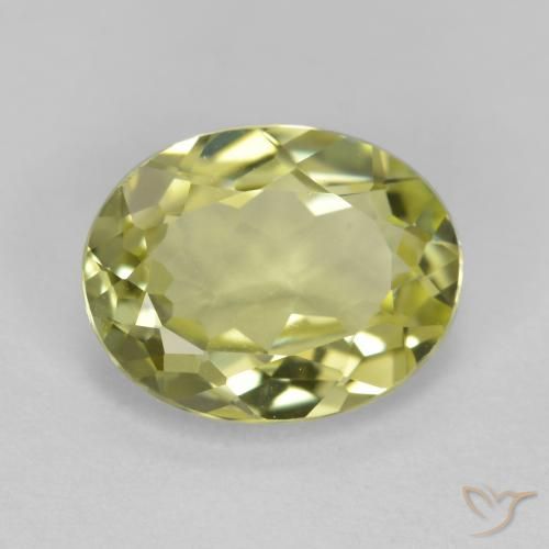 1.72ct Natürlicher Mittelgelb Sillimanit, Oval, VVS-VS