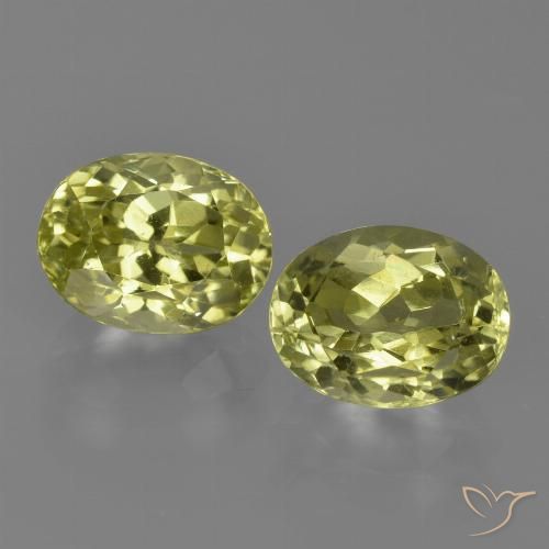 3.33 ct natürliche grünlich-gelb Sillimanit-Edelsteine, Oval Schliff, VVS-VS