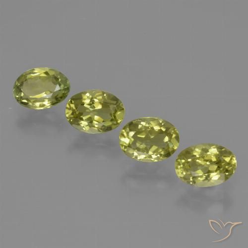 3.35ctw Natürlicher grün-gelb Sillimanit, Oval, VS