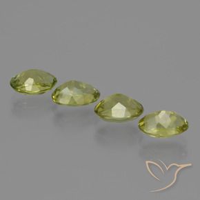 3.35 ct natürliche grün-gelb Sillimanit-Edelsteine, Oval, VS