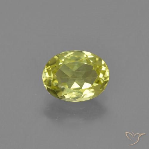 1.38ct Natürlicher Zitronengelb Sillimanit, Oval, VS-SI