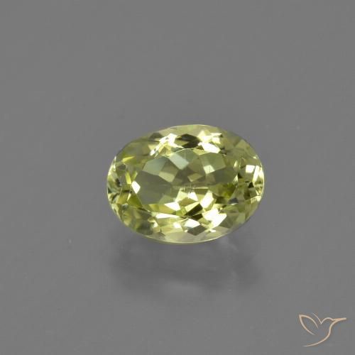 1.40ct Natürlicher gelb-grün Sillimanit, Oval, VS