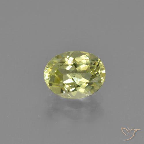1.33ct Natürlicher grünlich-gelb Sillimanit, Oval, VS-SI