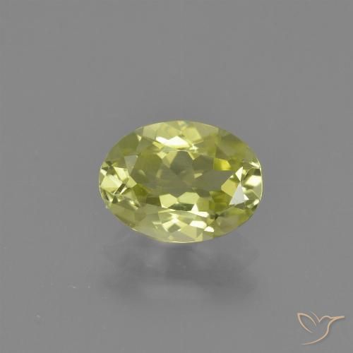 1.13ct Natürlicher hellgelb Sillimanit, Oval, VVS-VS
