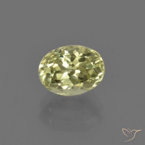 1.73ct Natürlicher Blasses Cremegelb Sillimanit, Oval, VVS-VS