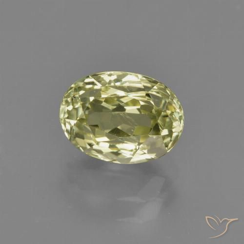 1.69ct Natürlicher Mittelgelb Sillimanit, Oval, VVS-VS