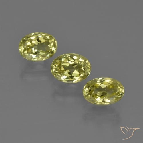 3.12ctw Natürlicher Mittelgelb Sillimanit, Oval, VVS-VS