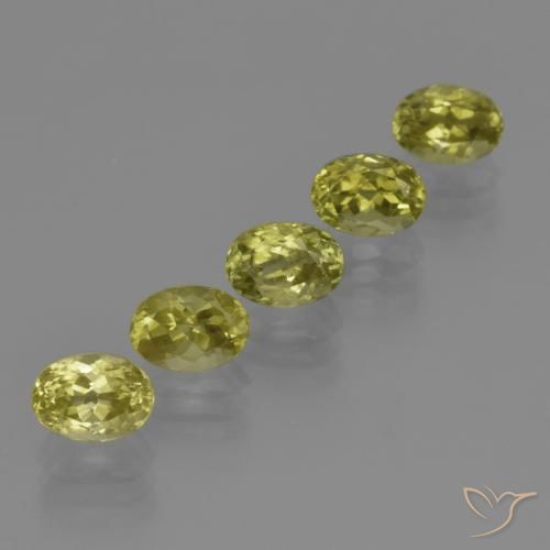 5.52 ct natürliche hellgrünlich-gelb Sillimanit-Edelsteine, Oval, VVS-VS