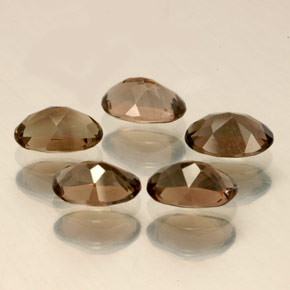  ct natürliche brauner Rauchquarz-Edelsteine, Oval Schliff, VS