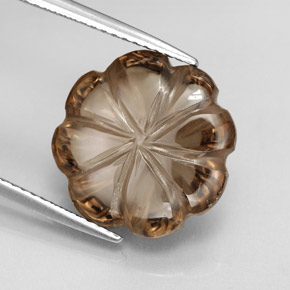 9,17 ctw natürlicher hell-rauchbraun Rauchquarz, Transparent, Transparent / Lichtdurchlässig